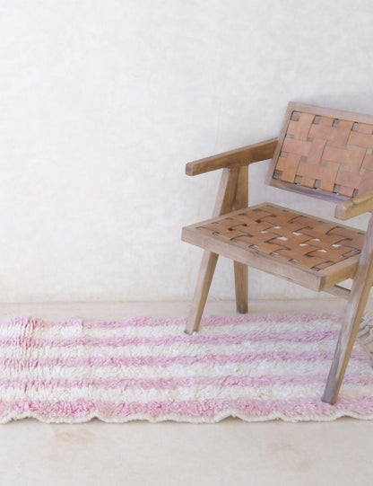 Moroccan Shaggy Pink Runner 7.6 x 2 ft / 232 x 62 cm - Surcoma