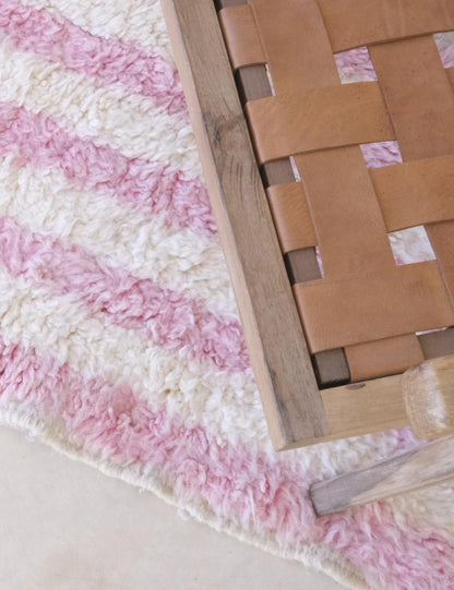 Moroccan Shaggy Pink Runner 7.6 x 2 ft / 232 x 62 cm - Surcoma