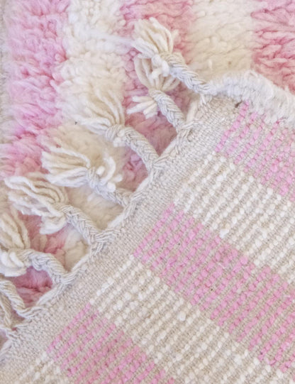 Moroccan Shaggy Pink Runner 7.6 x 2 ft / 232 x 62 cm - Surcoma