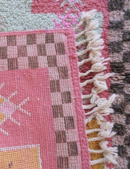Moroccan Small Boujad Rug 5.2 x 3.8 ft / 160 x 116 cm - Surcoma
