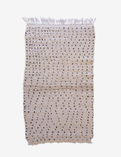 Small Polka Dots Off White Rug 5.2 x 3 ft / 160 x 94 cm - Surcoma