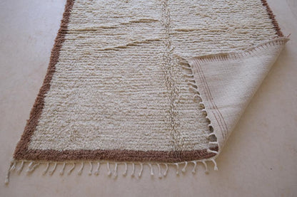 Moroccan Solid Beni Ourain Wool Rug 7.1 x 6.5 ft / 216 x 200 cm - Surcoma