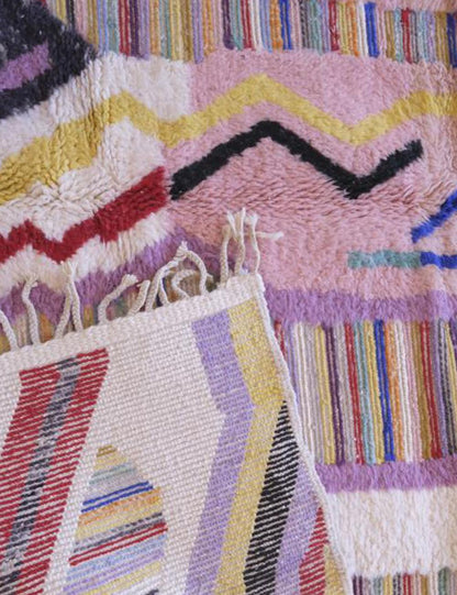 Colorful Abstract Moroccan Rug - Echoes Of Love 66