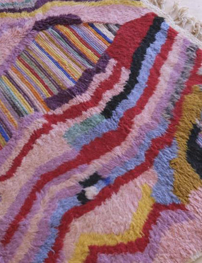 Colorful Abstract Moroccan Rug - Echoes Of Love 66