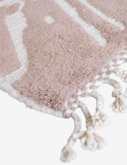Moroccan Tan Beige Wool Rug 9.6 x 8.2 ft / 292 x 250 cm - Surcoma