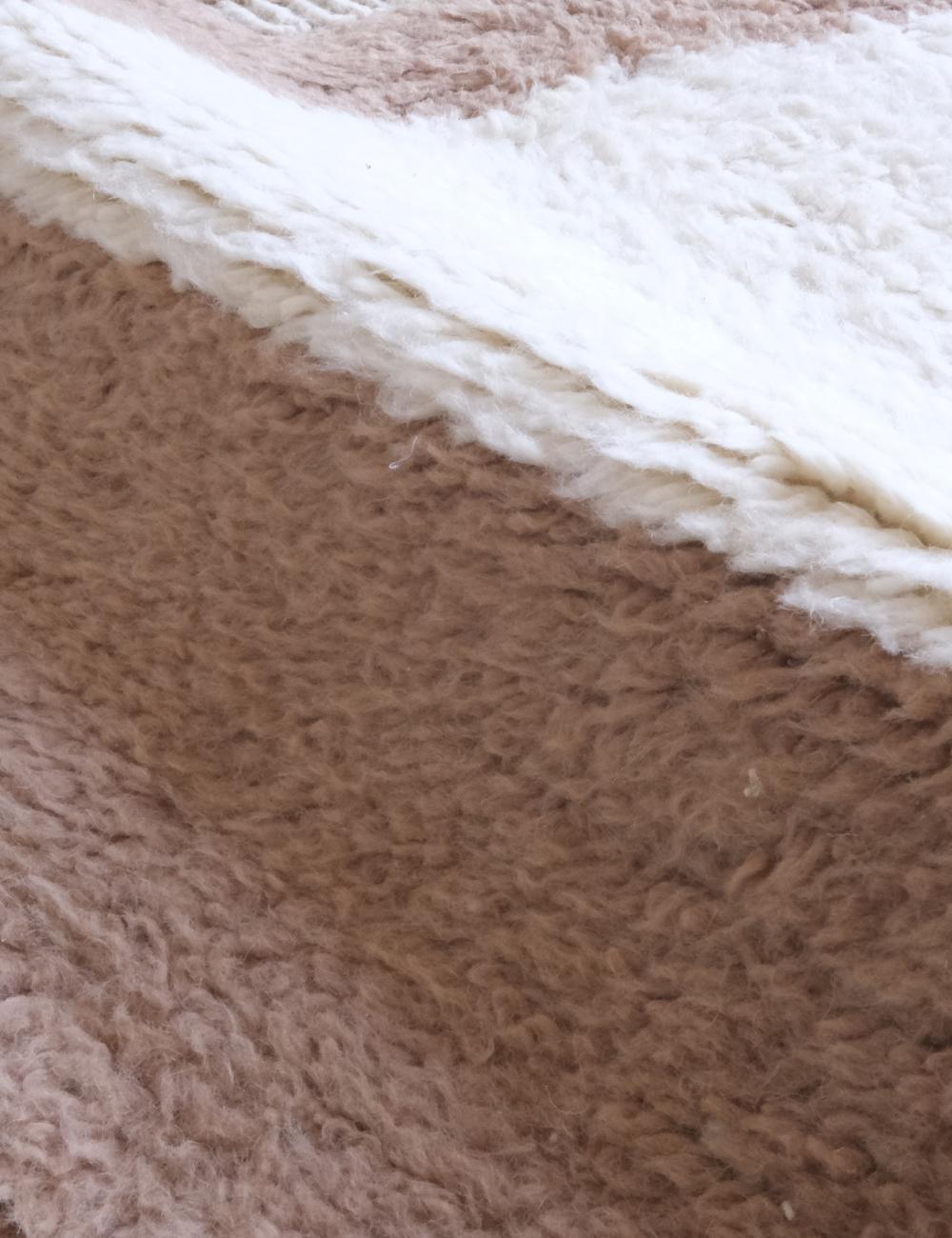 Moroccan Tan Beige Wool Rug 9.6 x 8.2 ft / 292 x 250 cm