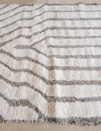 Custom White Beni Ourain Wool Rug - Surcoma