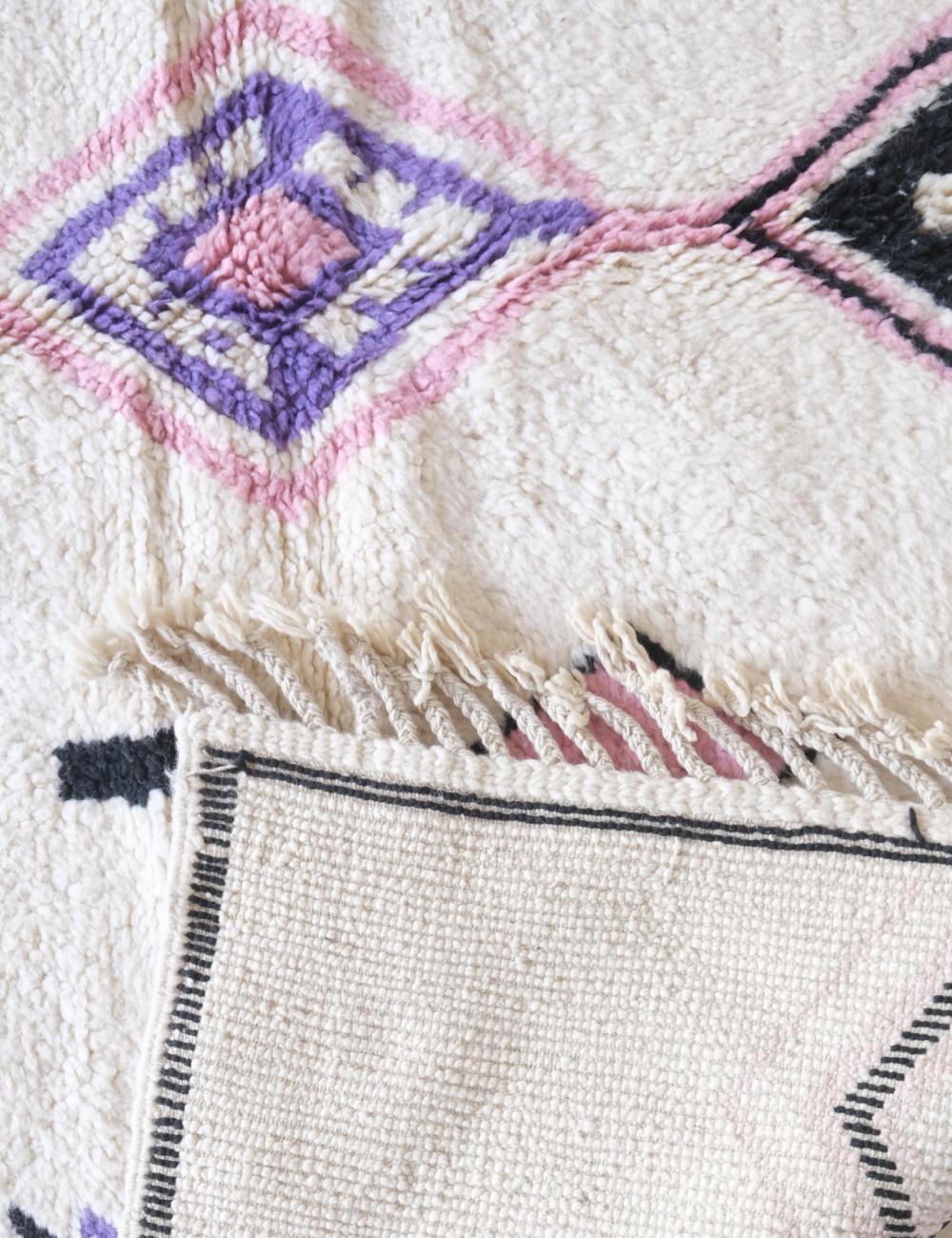 Custom White Lilac Moroccan Rug - Esmeralda 12