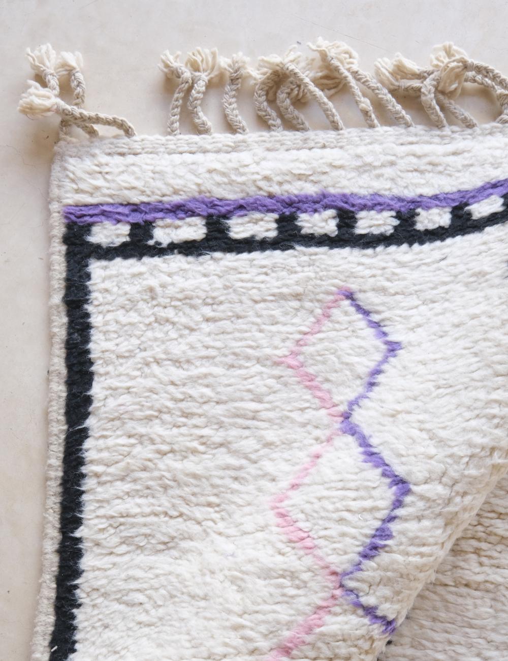 Custom White Lilac Moroccan Rug - Esmeralda 12