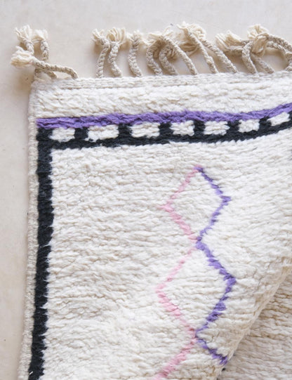 Custom White Lilac Moroccan Rug - Esmeralda 12