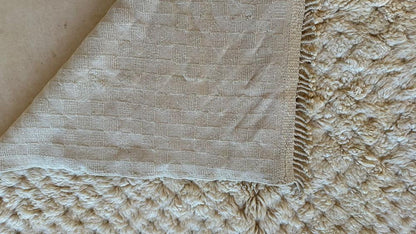 Moroccan White Beni Mrirt Rug 9.8 x 7.7 ft / 300 x 237 cm - Surcoma