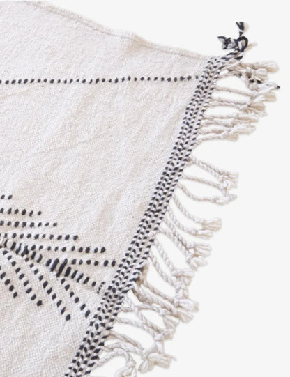 Moroccan White Kilim Zanafi Runner Rug 14.3 x 4.3 ft / 437 x 133 cm - Surcoma
