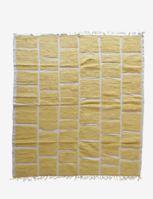 Custom Yellow Geometric Moroccan Rug - Forma 77