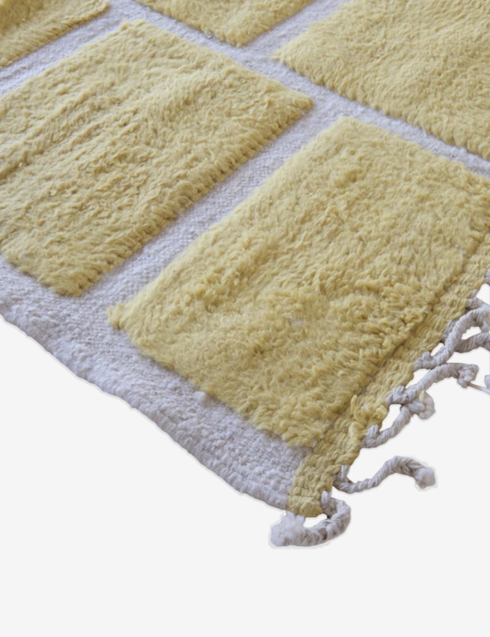 Yellow Moroccan Wool Rug 9.7 x 8 ft / 295 x 245 cm