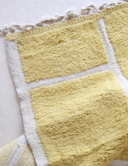 Custom Pastel Yellow Moroccan Rug - Forma 62