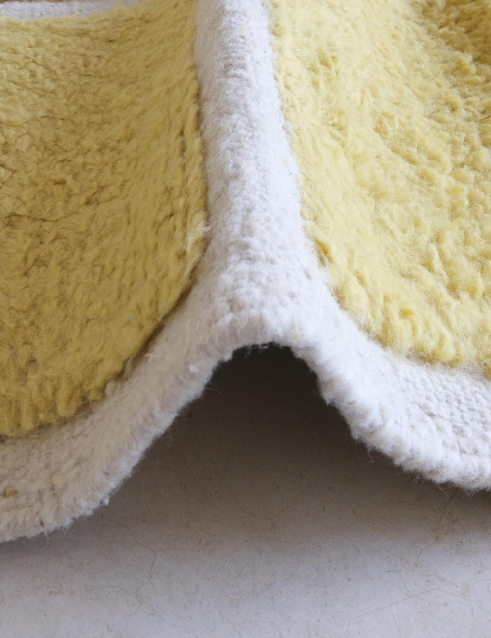 Custom Pastel Yellow Moroccan Rug - Forma 62