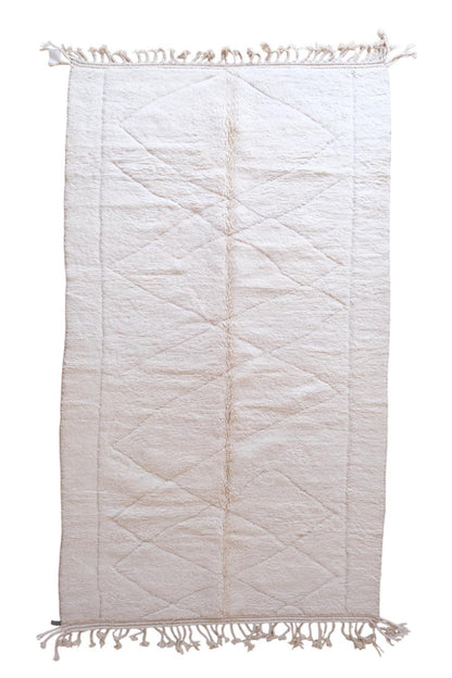 White Beni Ourain Wool Rug 11.7 x 6 ft / 358 x 185 cm - Surcoma