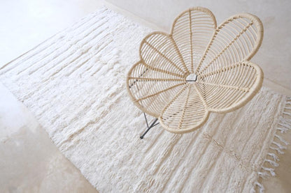White Moroccan Wool Rug 9.5 x 6.2 ft / 290 x 190 cm - Surcoma