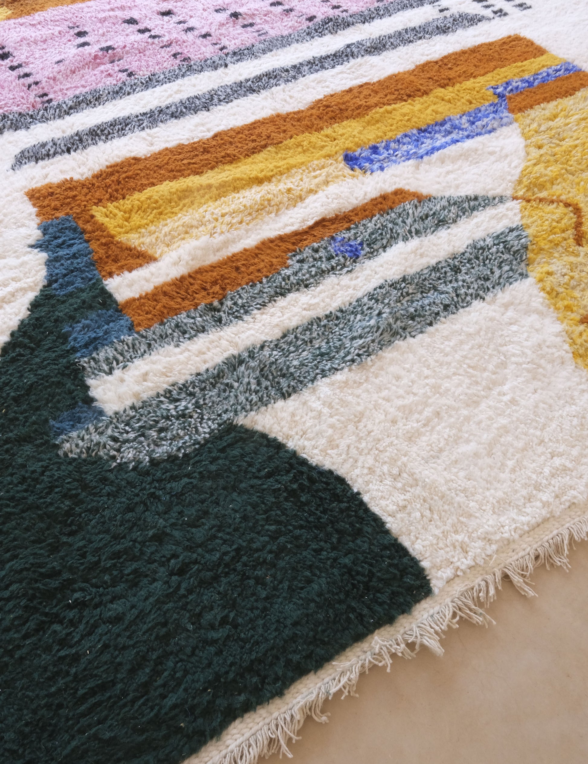Moroccan Square Boujad Wool Rug 11.2 x 11.1 ft / 340 x 340 cm - Surcoma