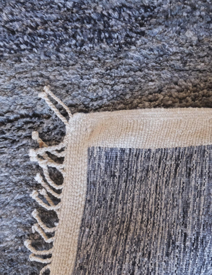 Moroccan Shag Mrirt Wool Rug 5.2 x 3.9 ft / 160 x 120 cm - Surcoma