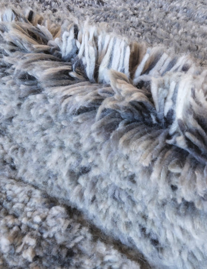Moroccan Shag Mrirt Wool Rug 5.2 x 3.9 ft / 160 x 120 cm - Surcoma