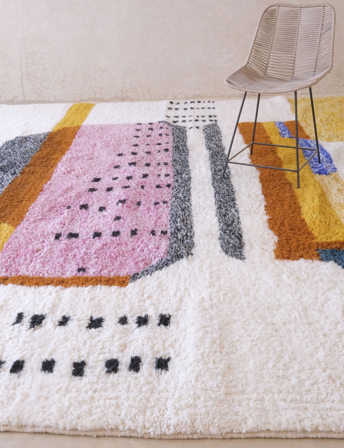 Moroccan Square Boujad Wool Rug 11.2 x 11.1 ft / 340 x 340 cm - Surcoma