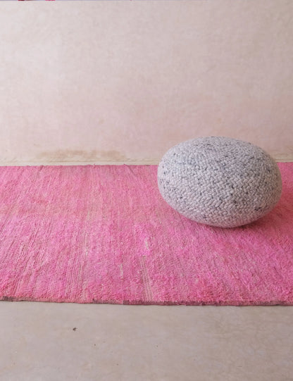 Moroccan Pink Wool Rug 10.4 x 5.7 ft / 317 x 174 cm - Surcoma