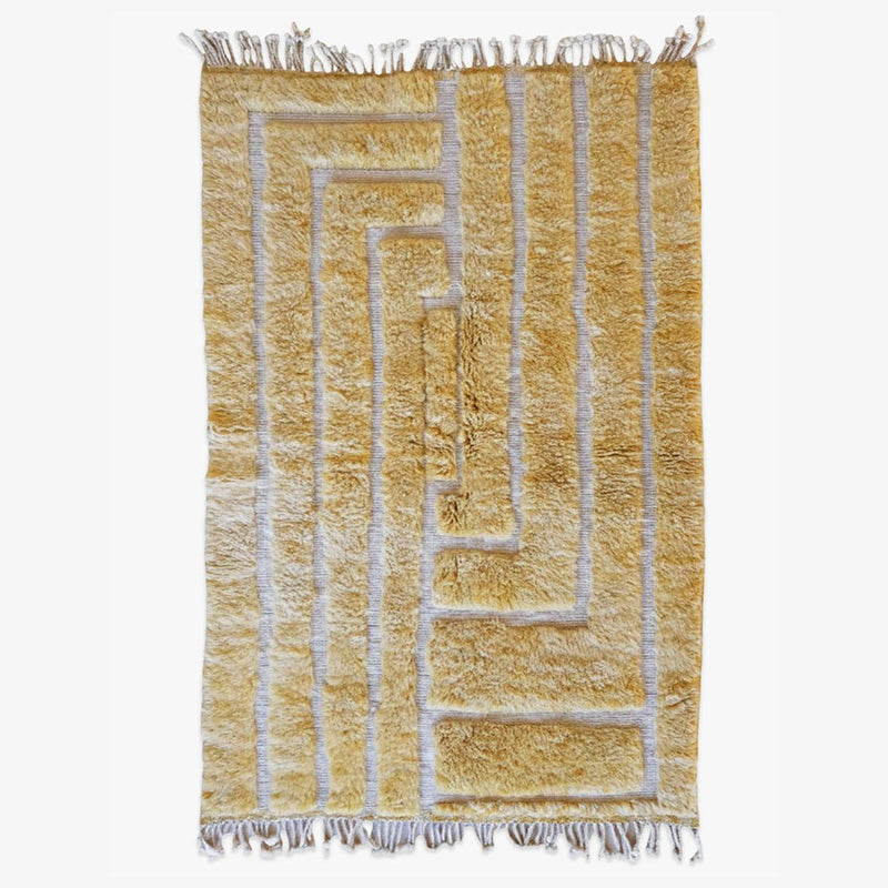 yellow moroccan rug