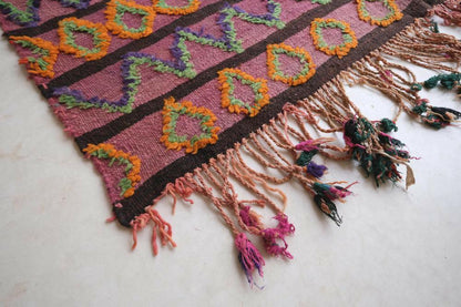 Colorful Flatweave Rug 6.7 x 5.5 ft / 205 x 168 cm - Surcoma
