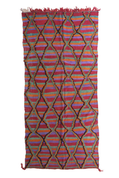 Moroccan Talsint Flatweave Kilim Rug 12.5 x 5.3 ft / 382 x 162 cm - Surcoma