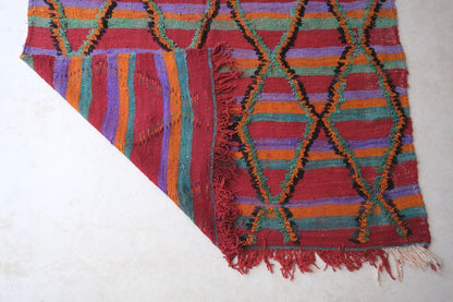 Moroccan Talsint Flatweave Kilim Rug 12.5 x 5.3 ft / 382 x 162 cm - Surcoma