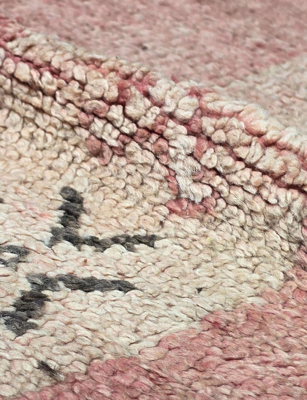 Vintage Rose Pink Moroccan Rug 12.8 x 5.4 ft / 390 x 166 cm
