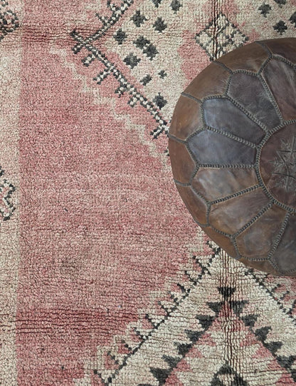 Vintage Rose Pink Moroccan Rug 12.8 x 5.4 ft / 390 x 166 cm