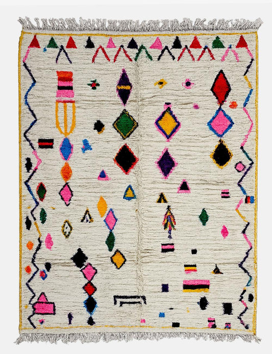 Artful Moroccan Azilal Rug 9.2 x 7 ft / 280 x 215 cm