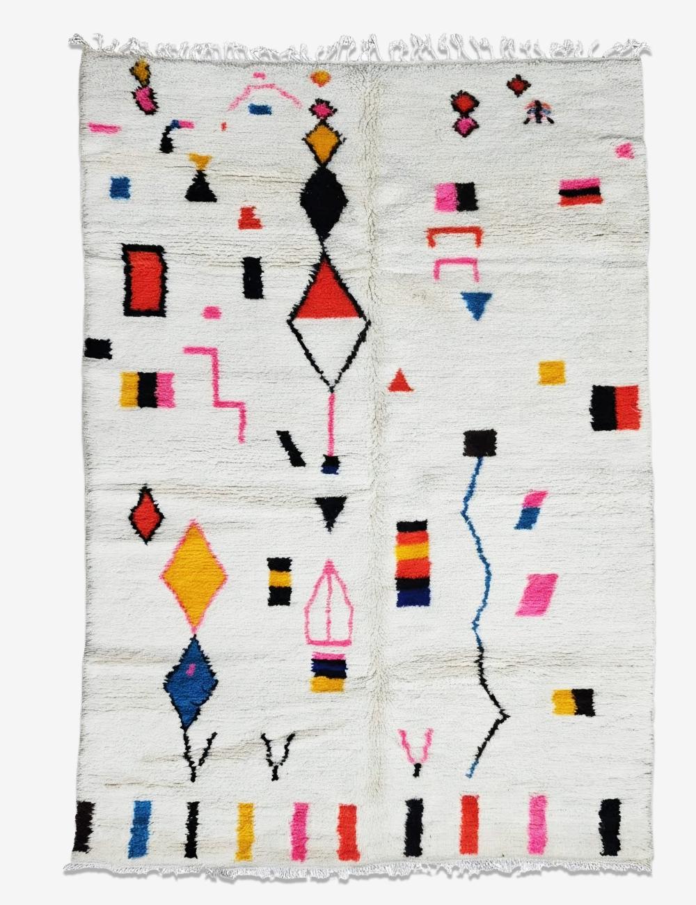 Authentic Azilal Colorful Rug 9.8 x 6.5 ft / 300 x 200 cm