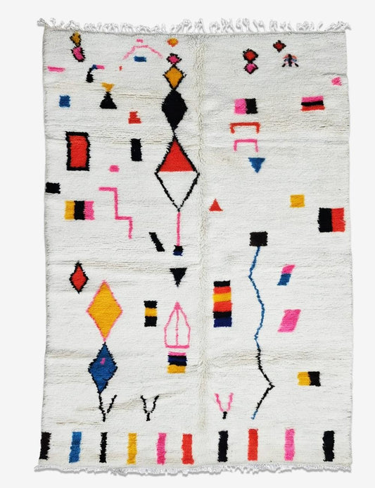 Authentic Azilal Colorful Rug 9.8 x 6.5 ft / 300 x 200 cm