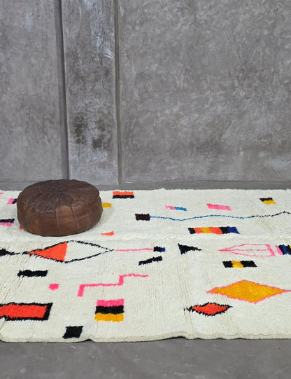 Authentic Azilal Colorful Rug 9.8 x 6.5 ft / 300 x 200 cm