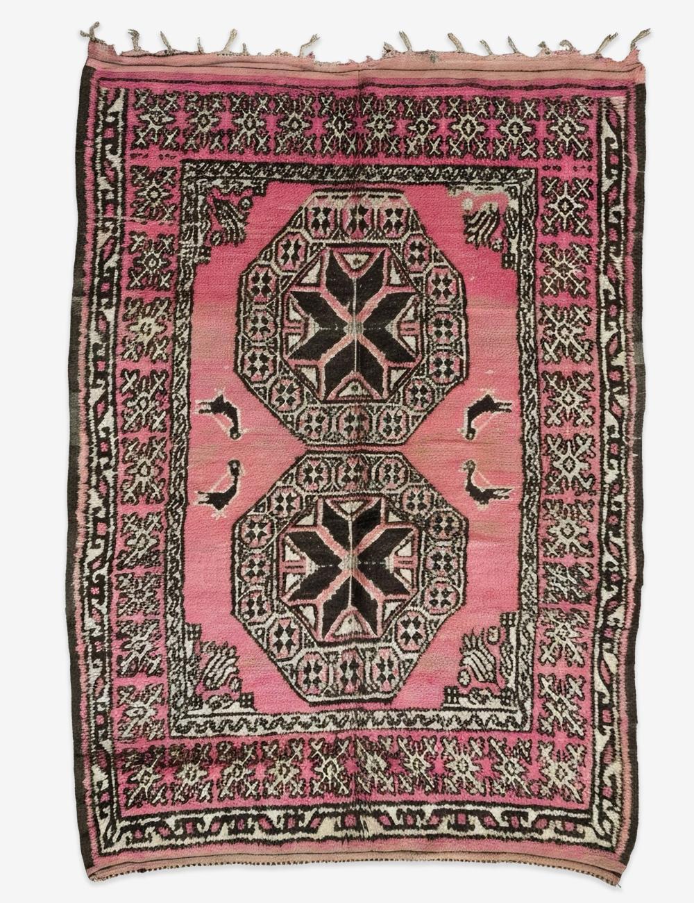 Pink Moroccan Tribal Rug 8.6 x 5.6 ft / 263 x 173 cm
