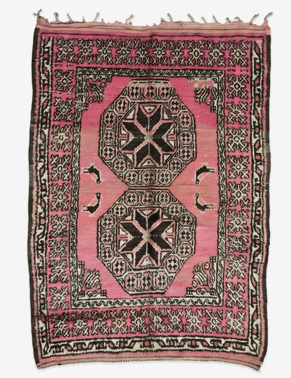 Pink Moroccan Tribal Rug 8.6 x 5.6 ft / 263 x 173 cm
