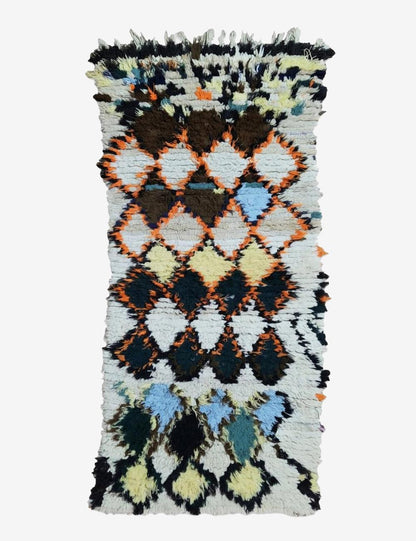 Vintage Teal and Orange Azilal Runner 5.7 x 2.56 ft / 173 x 78 cm