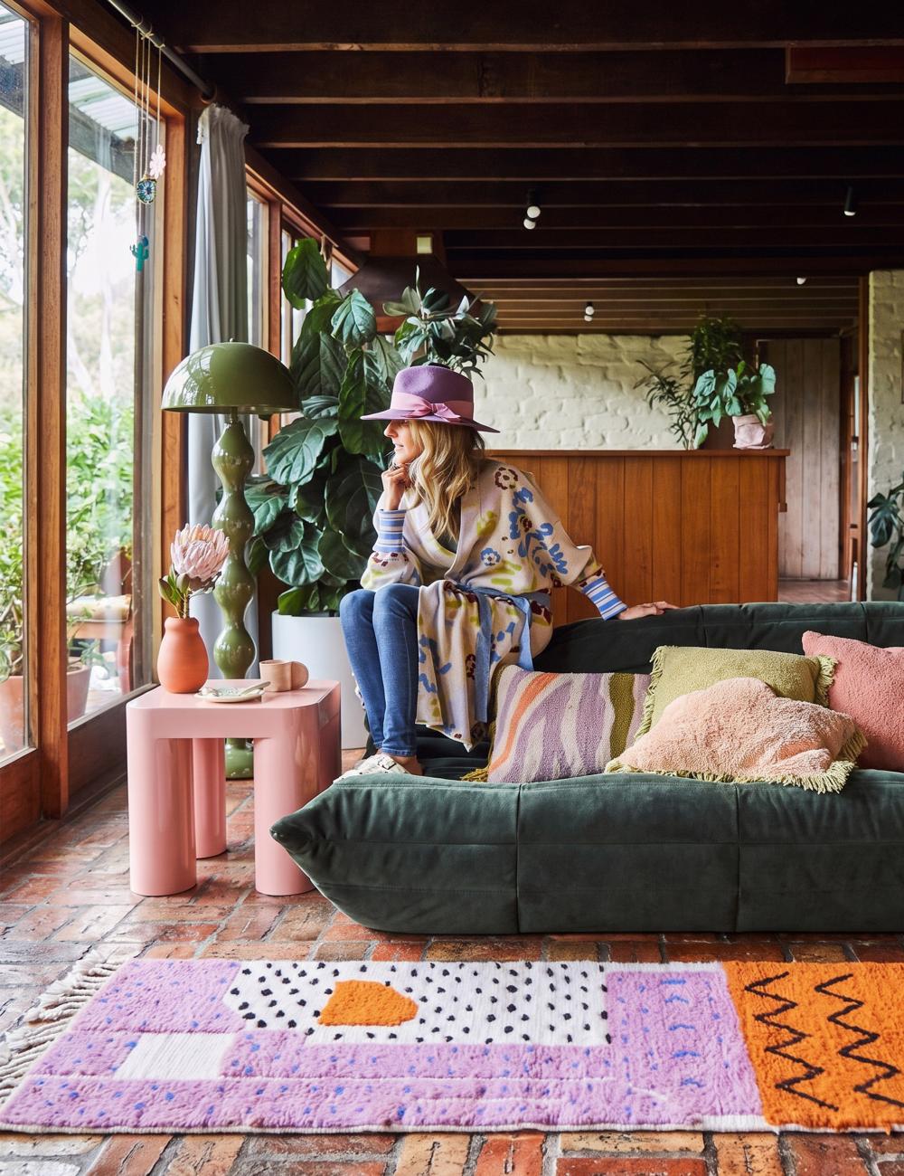 Contemporary Custom Moroccan Wool Rug - Echoes Of Love 34