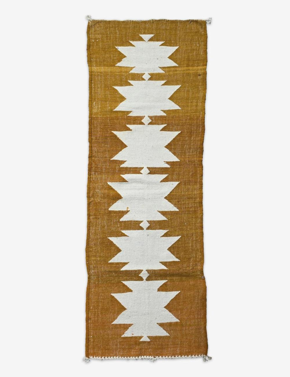 Copper and Ivory Boujad Runner 8.9 x 3.12 ft / 270 x 95 cm