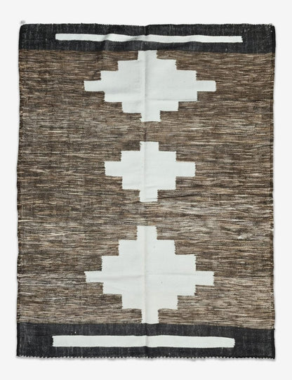 Cream Diamond Medallion Boujad Flatwoven Rug 9.1 x 6.76 ft / 277 x 206 cm