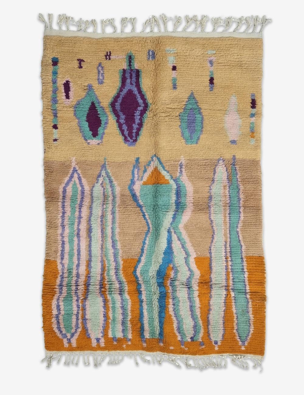 Earth Tone Botanical Boujad Rug 9.3 x 5.84 ft / 284 x 178 cm
