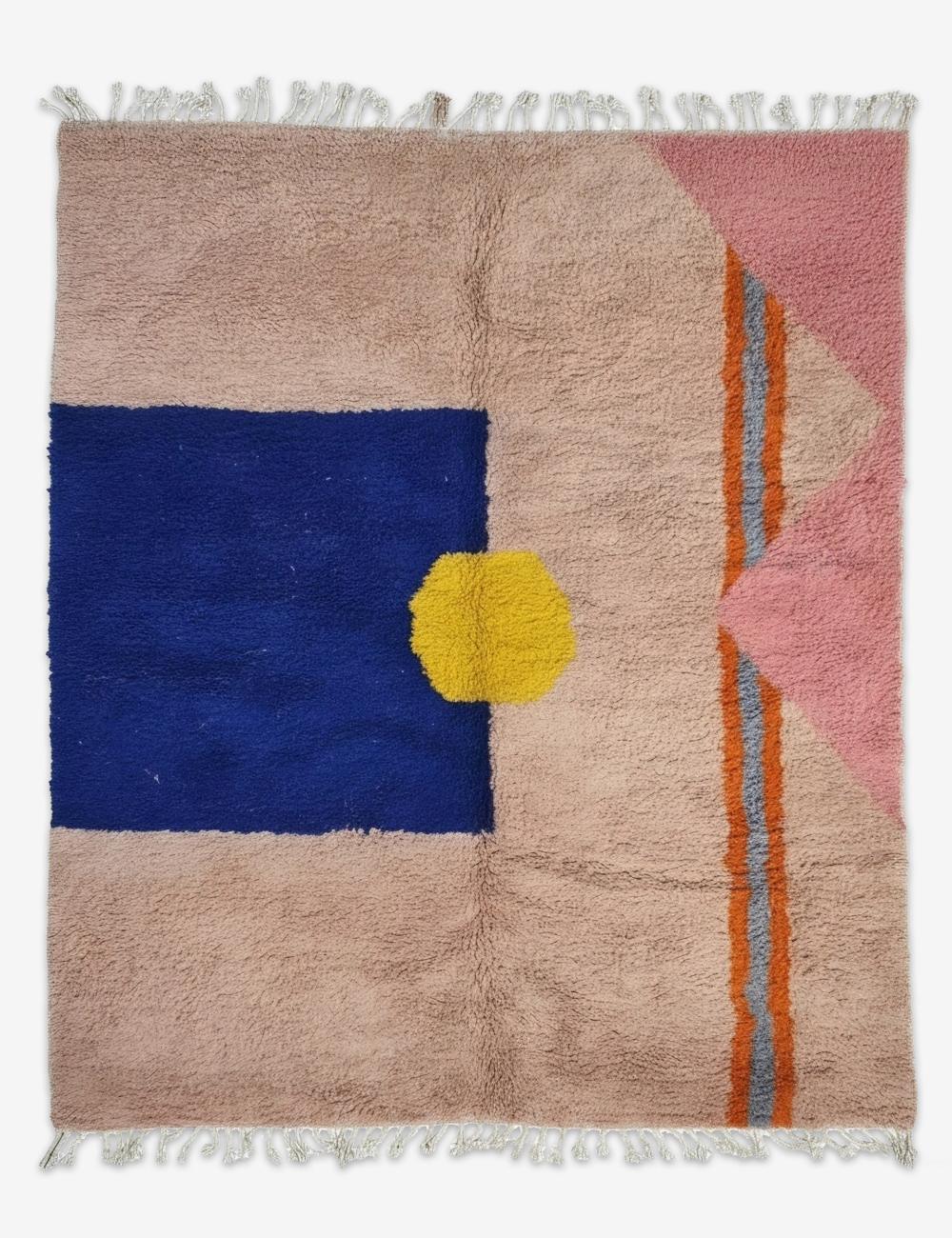 Tan Boujad Wool Rug 10 x 8.04 ft / 304 x 245 cm
