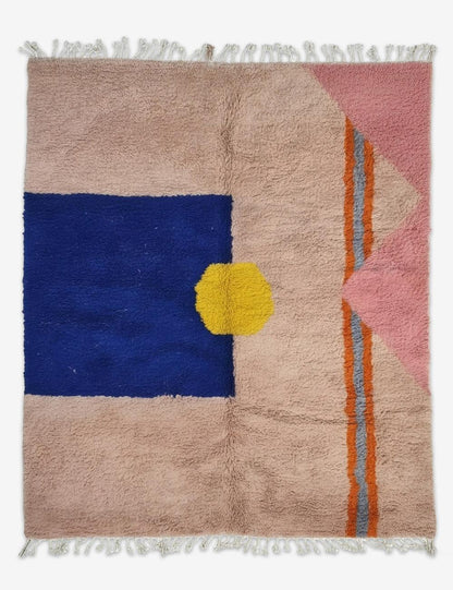 Tan Boujad Wool Rug 10 x 8.04 ft / 304 x 245 cm