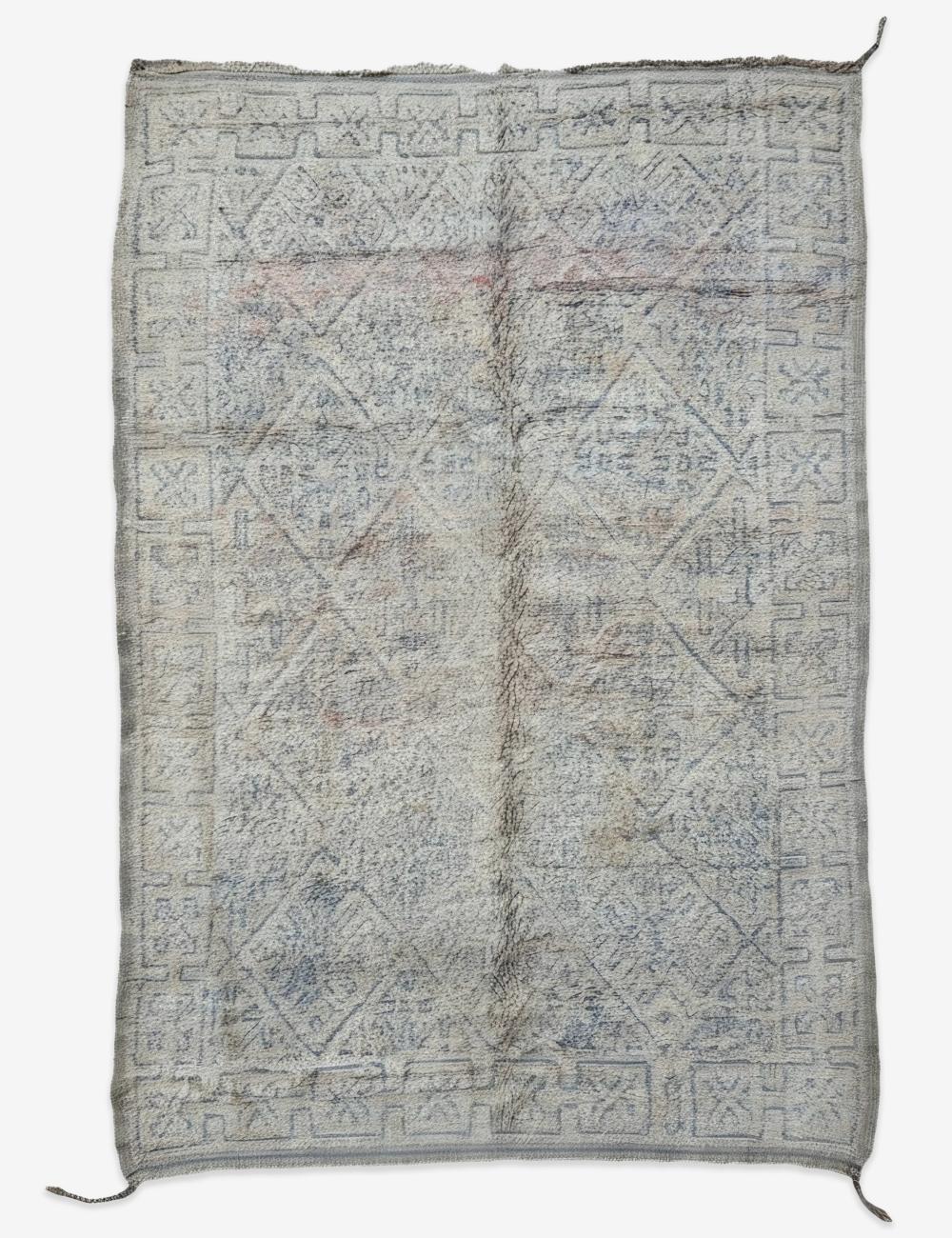Vintage Moroccan Faded Rug 10.9 x 6.3 ft / 332 x 194 cm