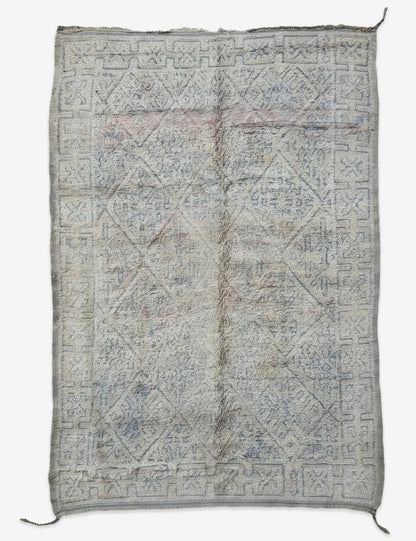 Vintage Moroccan Faded Rug 10.9 x 6.3 ft / 332 x 194 cm