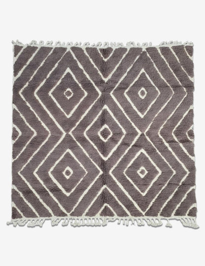 Contemporary Berber Taupe Rug 9.1 x 8.4 ft / 278 x 257 cm