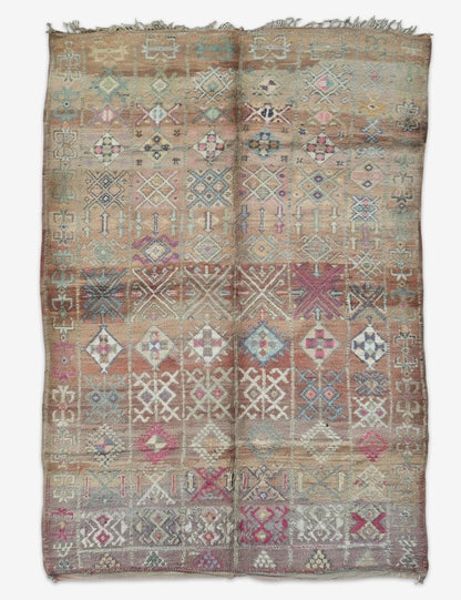 Vintage Wool Area Rug 11 x 7.1 ft / 335 x 218 cm